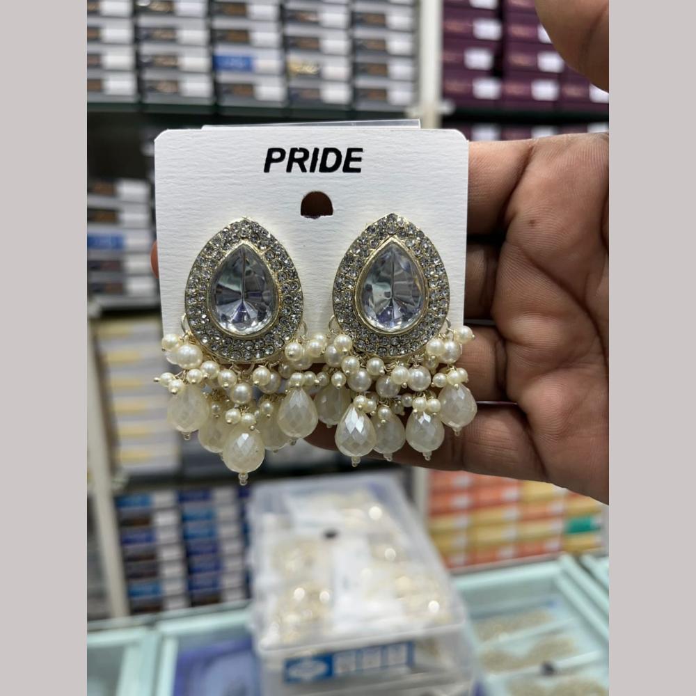 Kavita Art Gold Plated Pearls Dangler Earrings