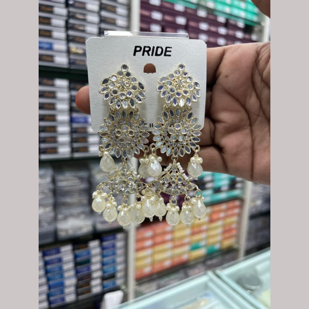 Kavita Art Gold Plated Pearls Dangler Earrings