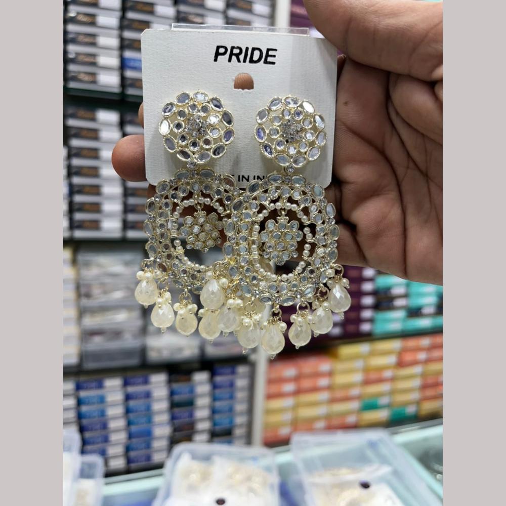 Kavita Art Gold Plated Pearls Dangler Earrings