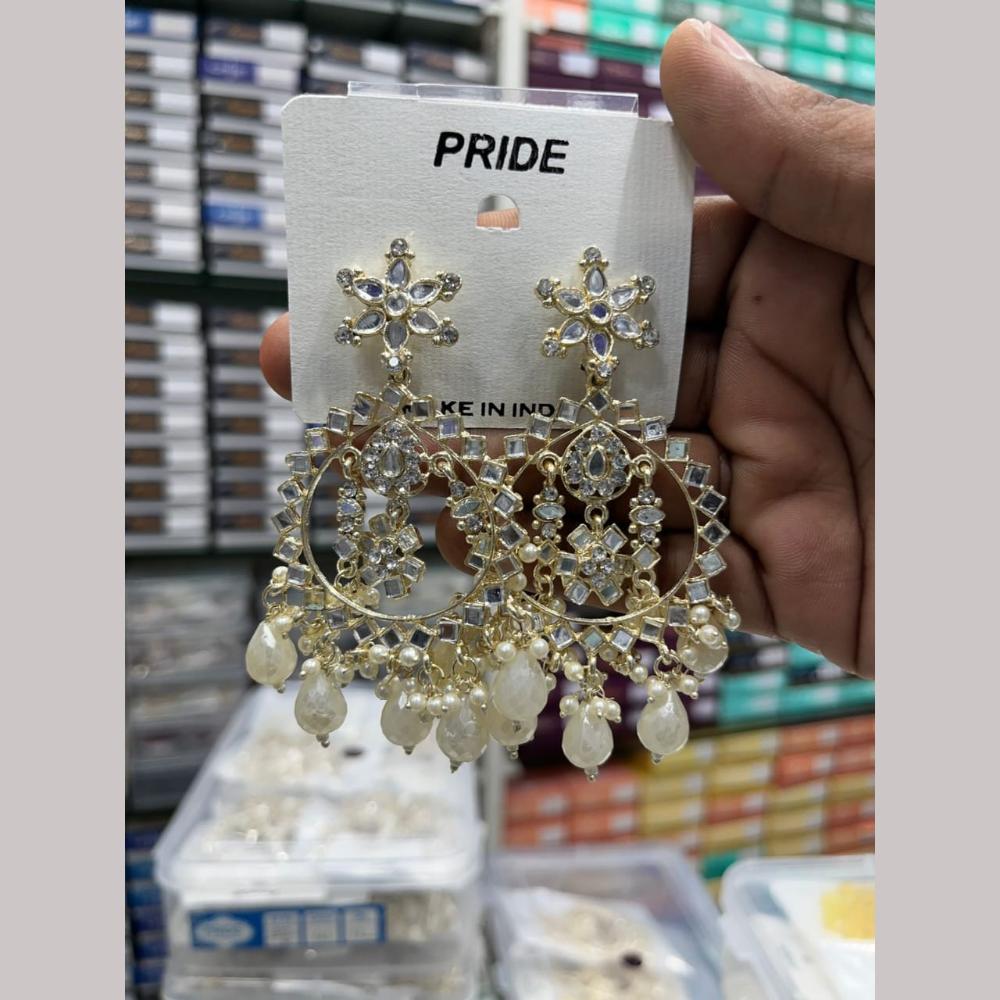 Kavita Art Gold Plated Pearls Dangler Earrings