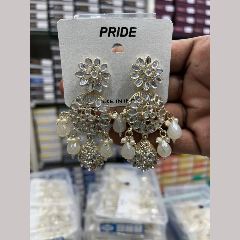 Kavita Art Gold Plated Pearls Dangler Earrings