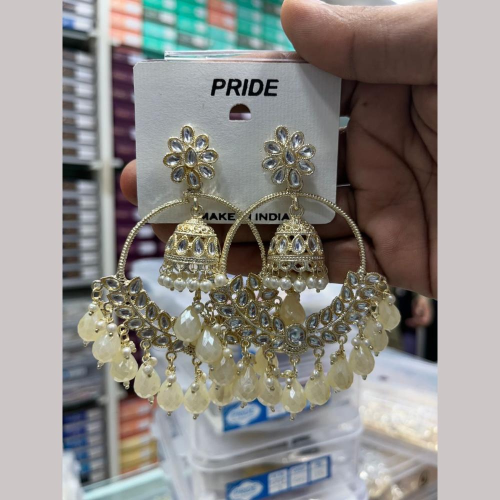 Kavita Art Gold Plated Pearls Dangler Earrings