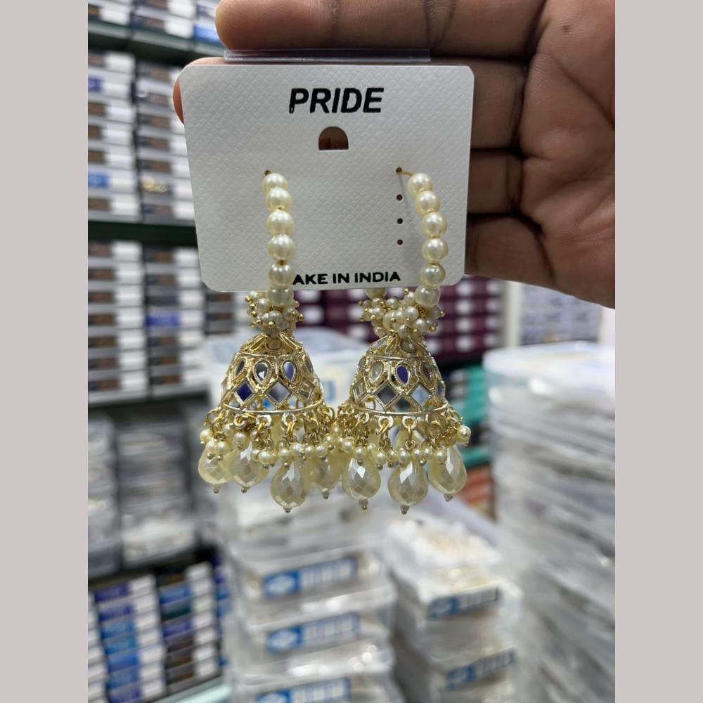 Kavita Art Gold Plated Pearls Jhumkis Earrings