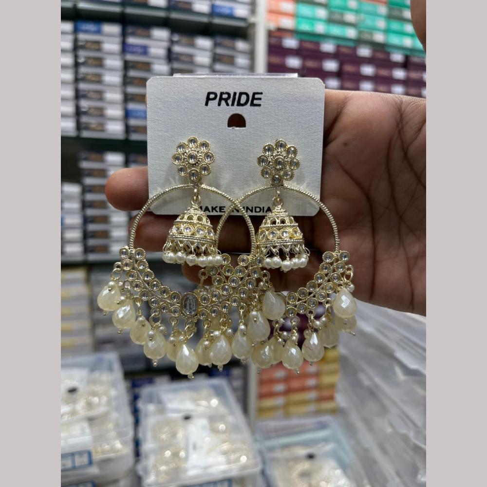 Kavita Art Gold Plated Kundan Stone And Pearls Dangler Earrings