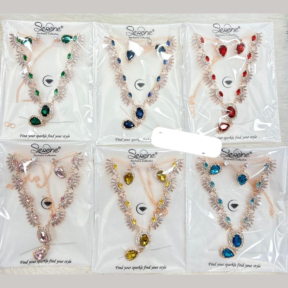 Kavita Art Gold Plated Crystal Stone Necklace Set