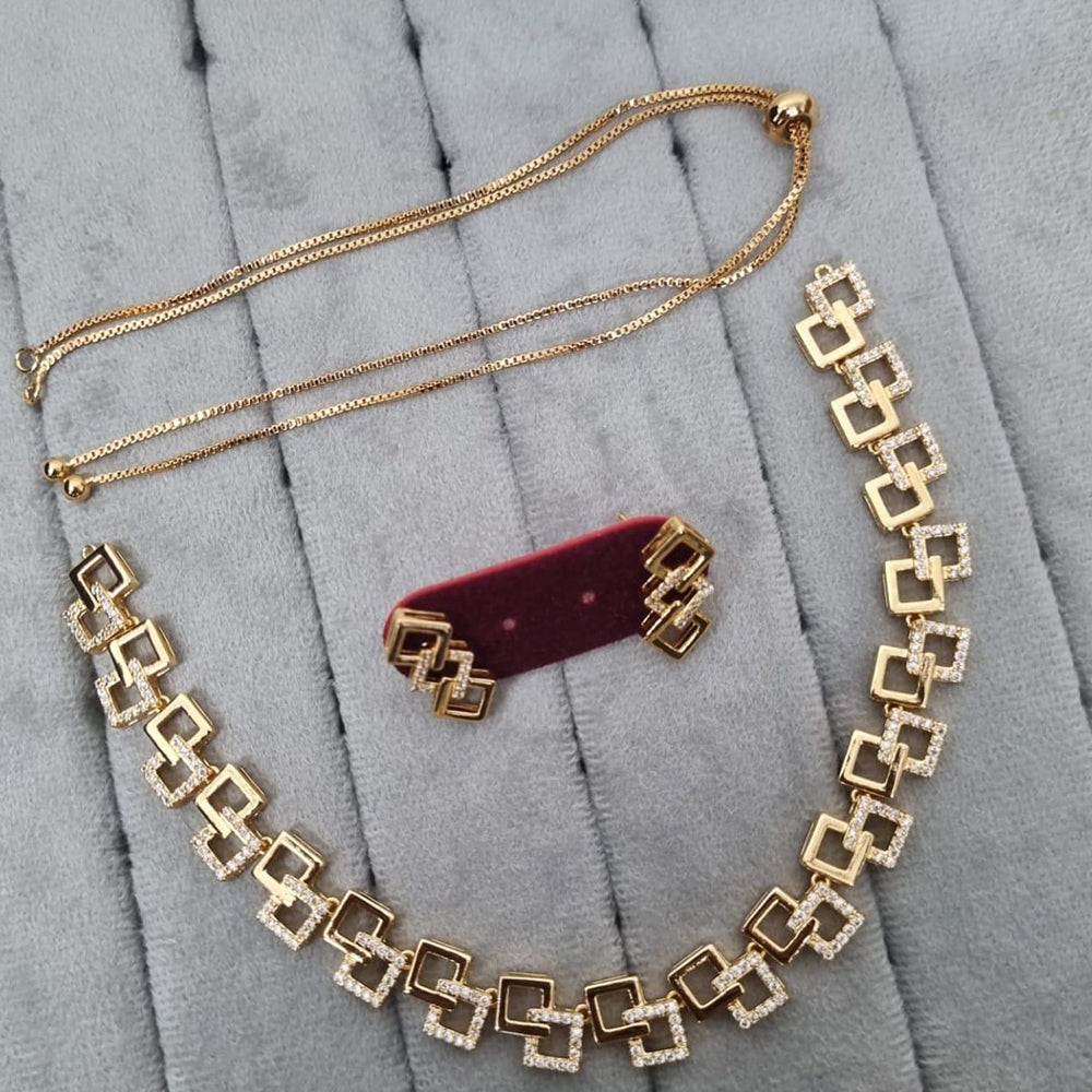 Kavita Art Gold Plated Austrian Stone Necklace Set