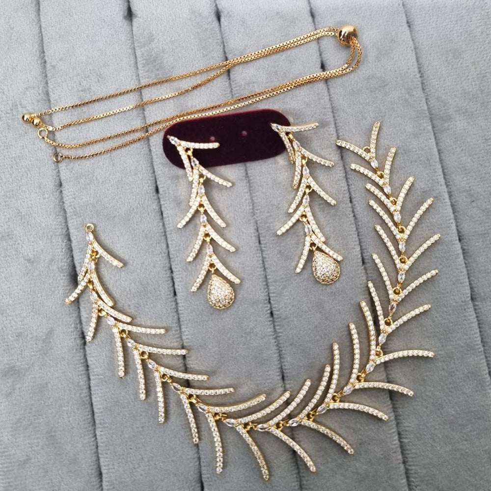 Kavita Art Gold Plated Austrian Stone Necklace Set