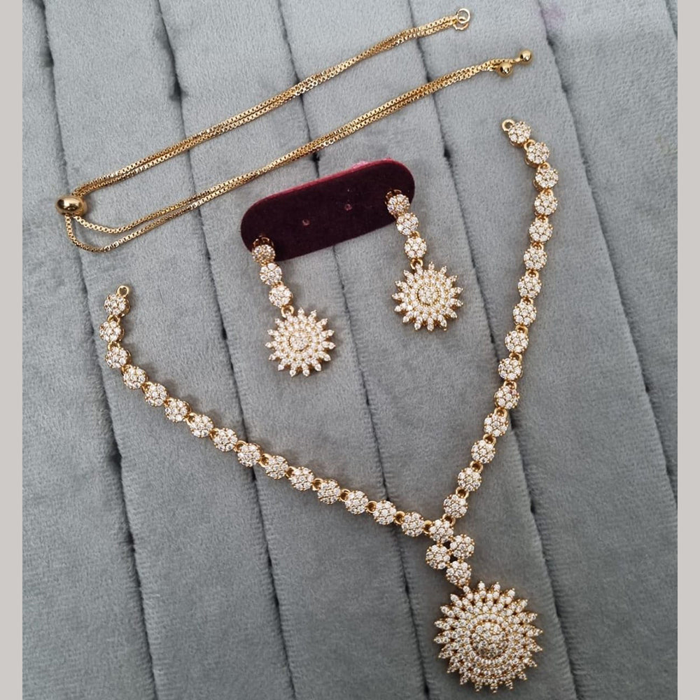 Kavita Art Gold Plated Austrian Stone Necklace Set