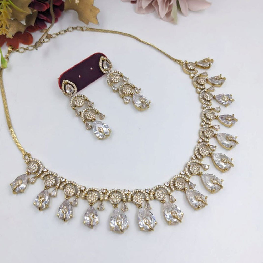 Kavita Art Gold Plated AD Necklace Set