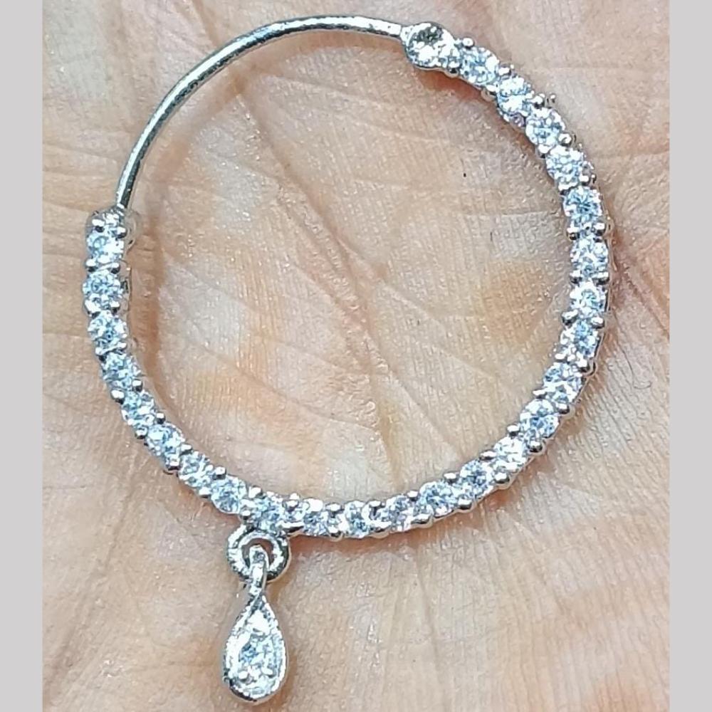 Kavita Art Silver Plated Austrian Stone Nose Ring