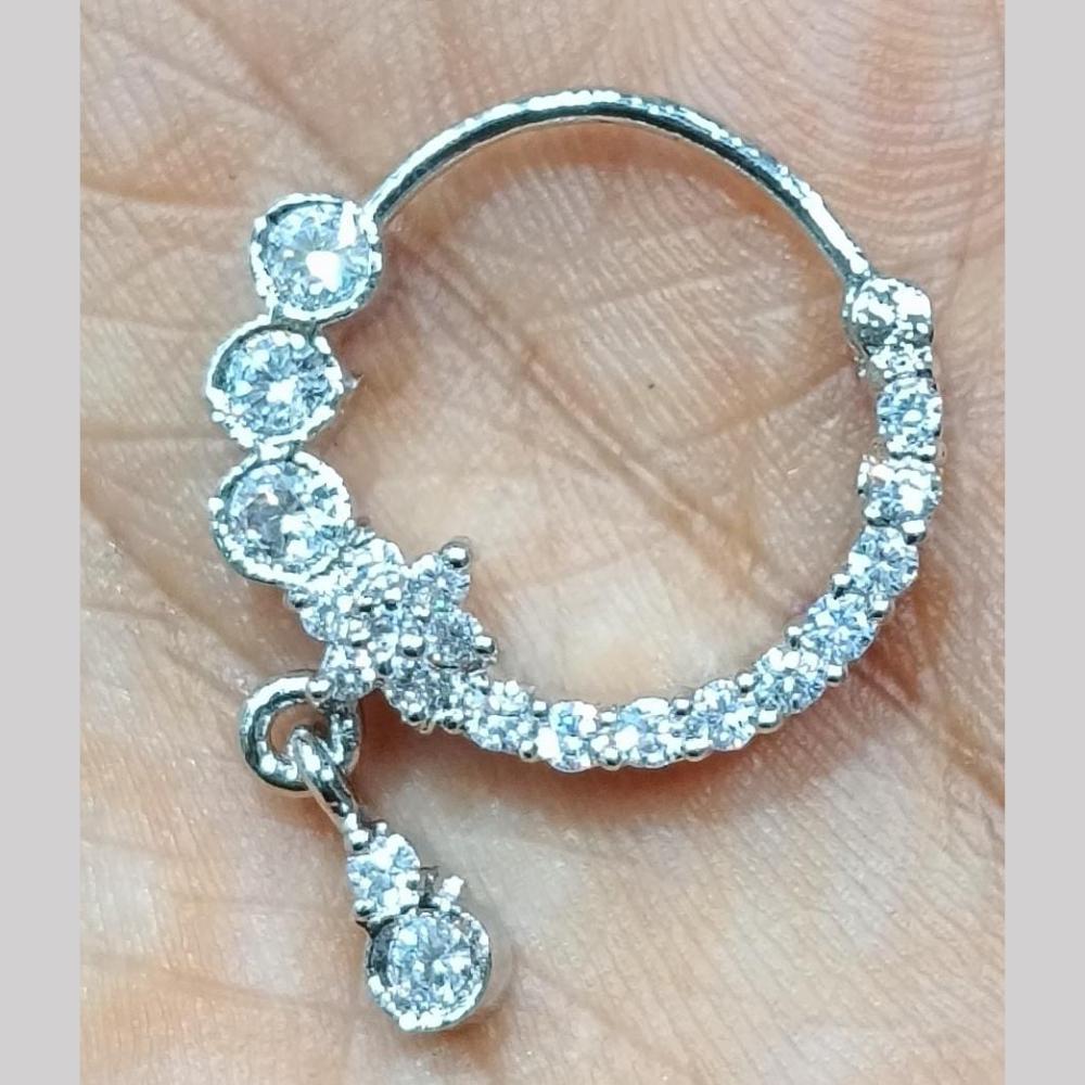 Kavita Art Silver Plated Austrian Stone Nose Ring