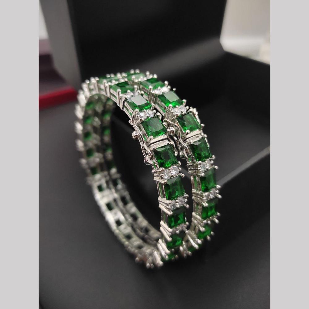 Kavita Art Ethereal Sparkle Crystal Stone Bangle Set