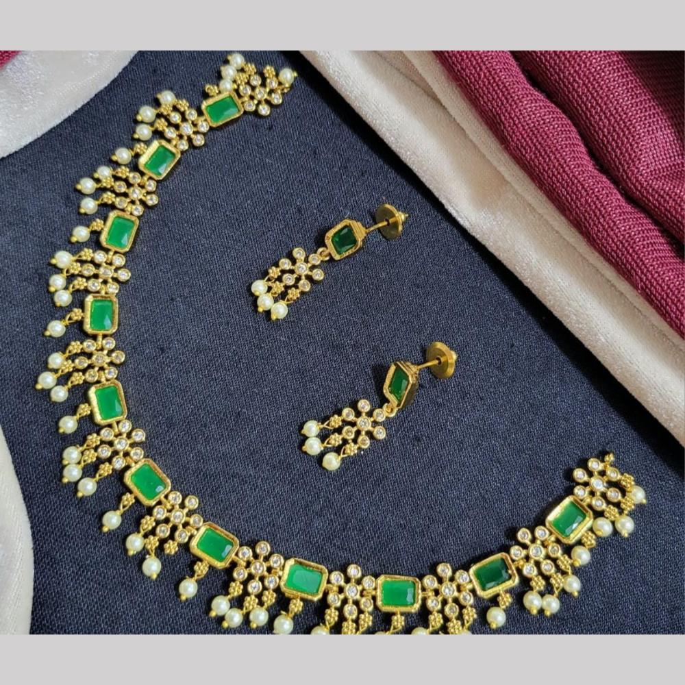 Kavita Art Gold Plated Austrian Stone Necklce Set