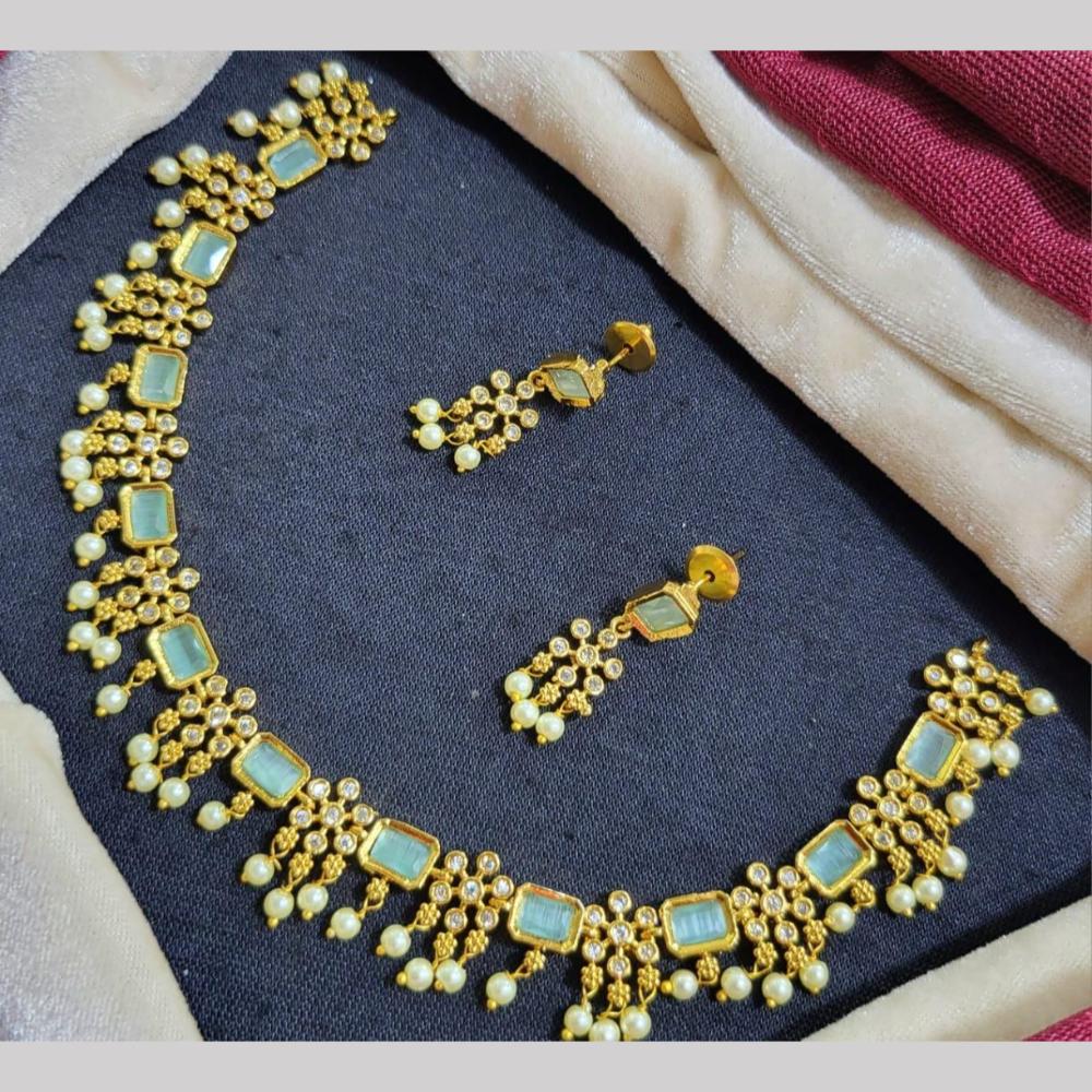 Kavita Art Gold Plated Austrian Stone Necklce Set