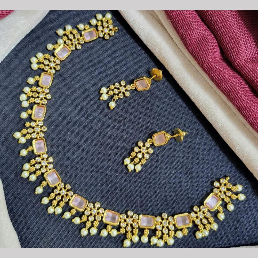 Kavita Art Gold Plated Austrian Stone Necklce Set