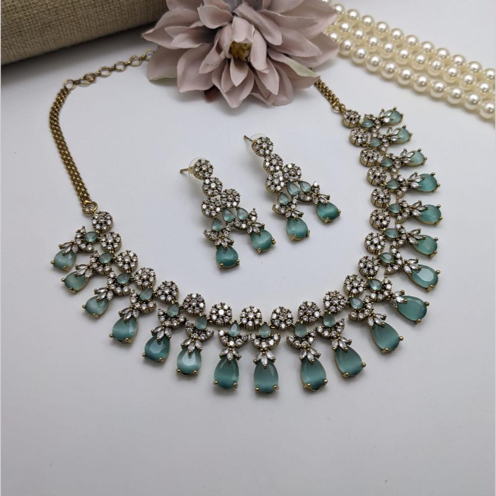 Kavita Art Gold Plated Austrian Stone Necklce Set