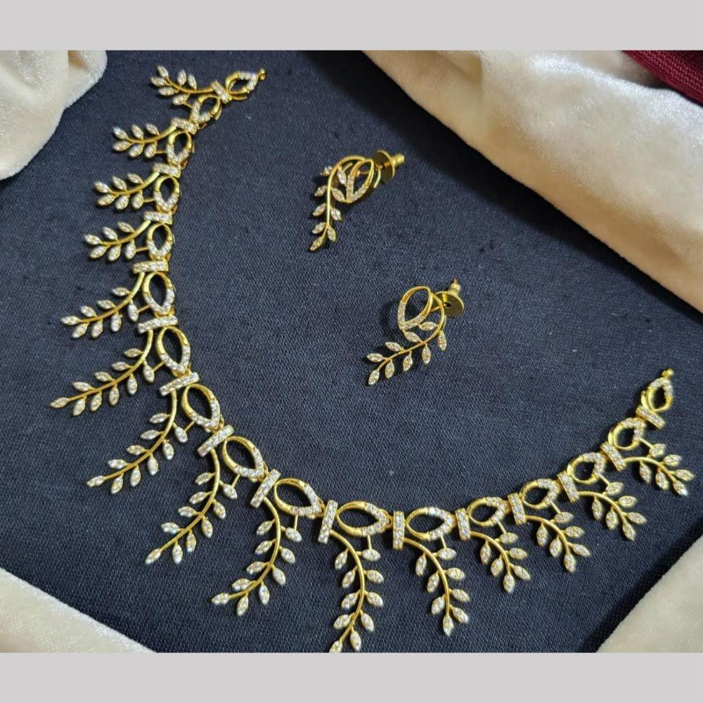 Kavita Art Gold Plated Austrian Stone Necklce Set