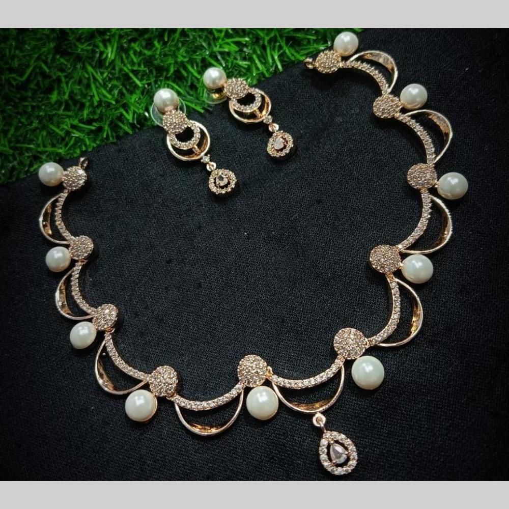 Kavita Art Gold Plated Austrian Stone Necklce Set