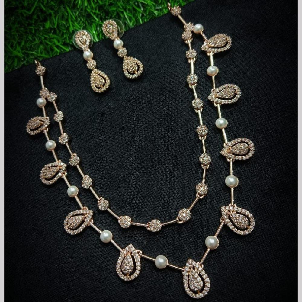 Kavita Art Gold Plated Austrian Stone Necklce Set