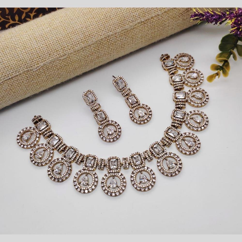 Kavita Art Gold Plated Austrian Stone Necklce Set