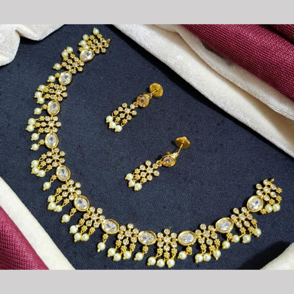 Kavita Art Gold Plated Austrian Stone Necklce Set