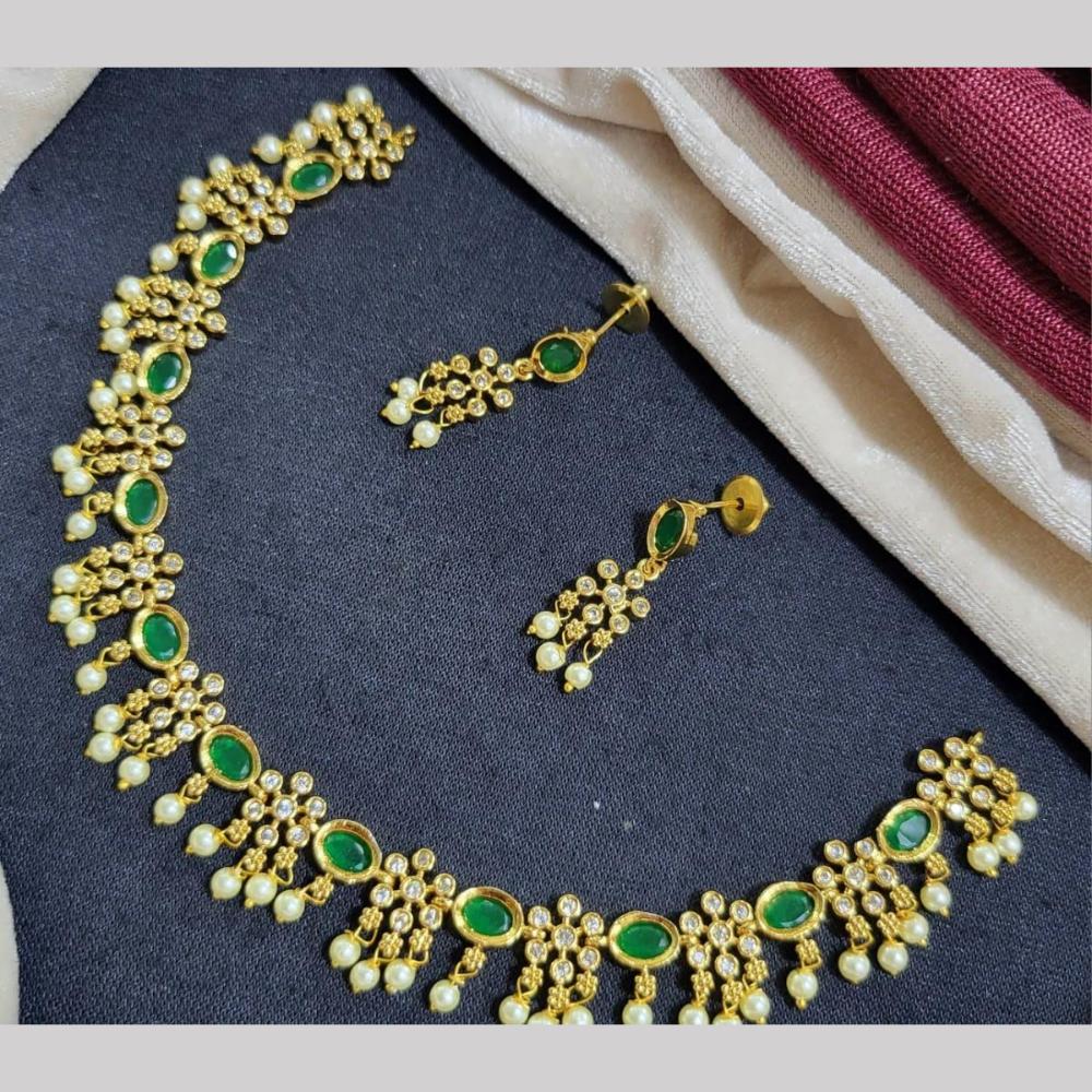 Kavita Art Gold Plated Austrian Stone Necklce Set