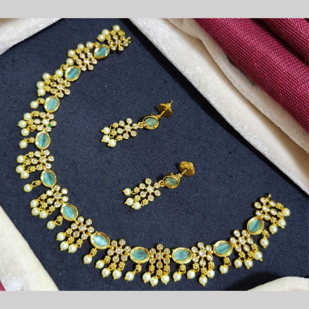 Kavita Art Gold Plated Austrian Stone Necklce Set