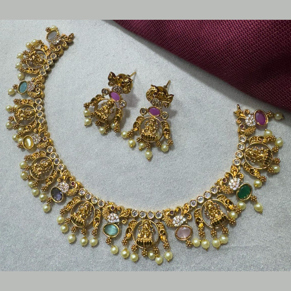 Kavita Art Gold Plated Austrian Stone Necklace Set