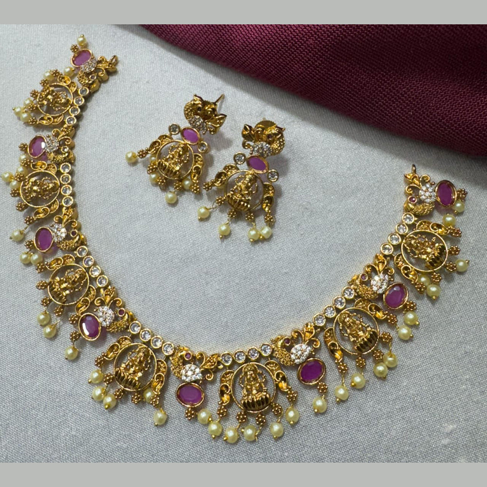 Kavita Art Gold Plated Austrian Stone Necklace Set
