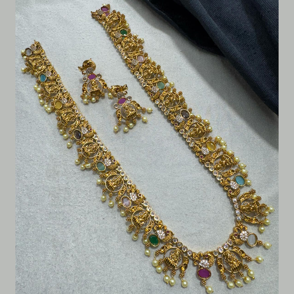 Kavita Art Gold Plated Austrian Stone Necklace Set