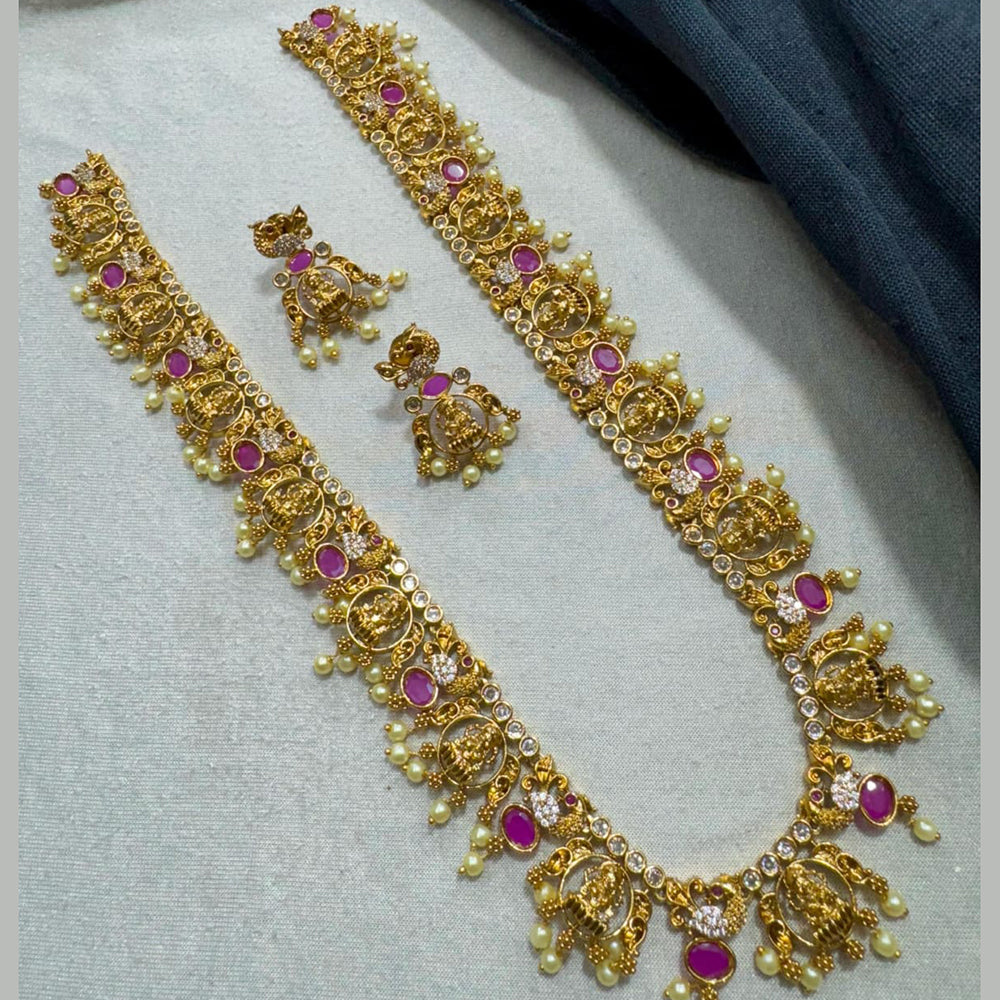 Kavita Art Gold Plated Austrian Stone Necklace Set