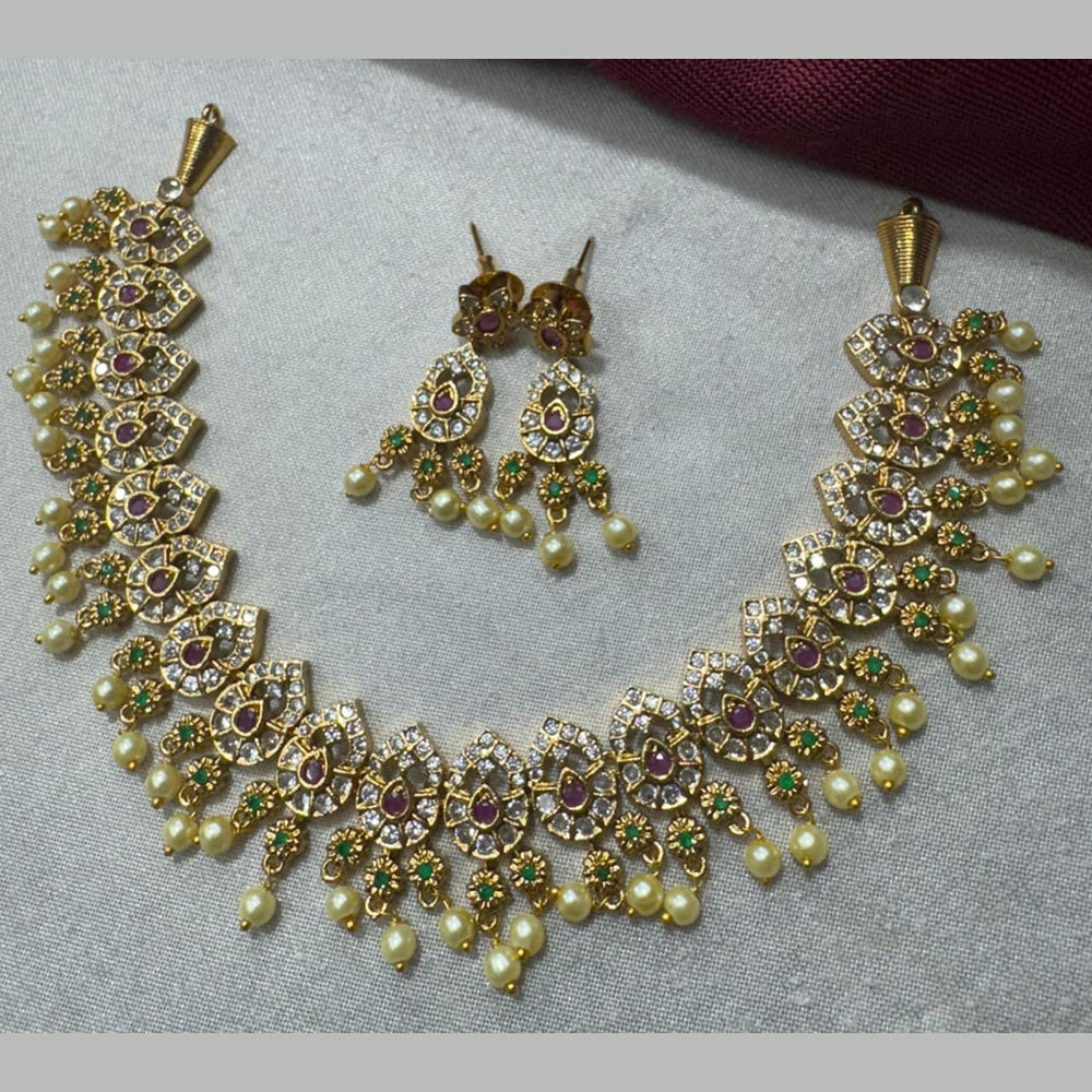 Kavita Art Gold Plated Austrian Stone Necklace Set