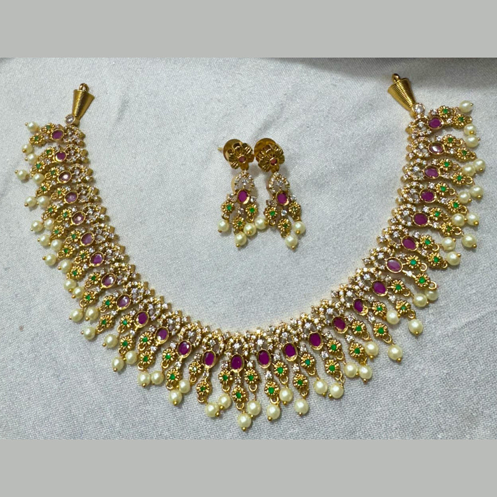 Kavita Art Gold Plated Austrian Stone Necklace Set