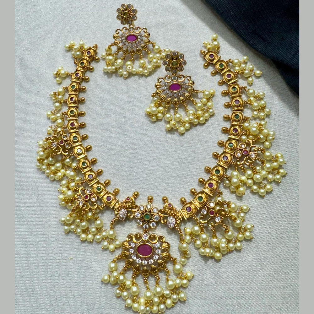 Kavita Art Gold Plated Austrian Stone Necklace Set