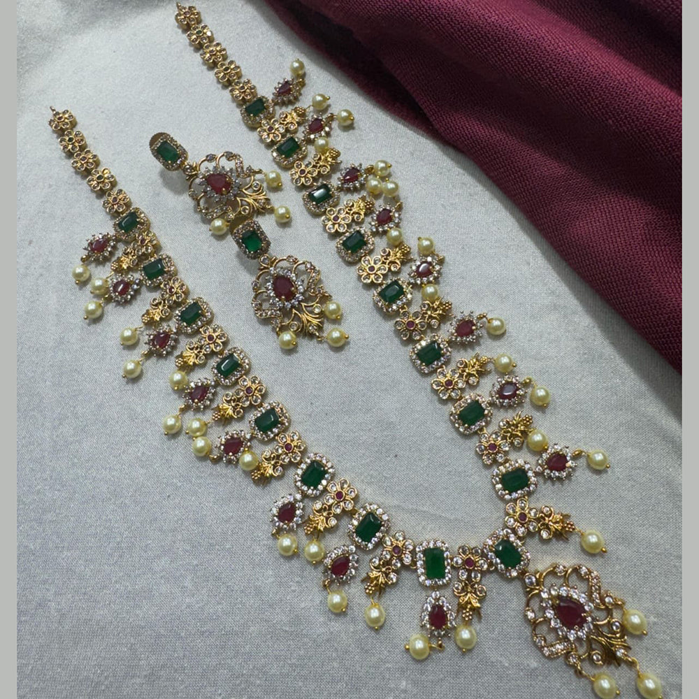 Kavita Art Gold Plated Austrian Stone Necklace Set