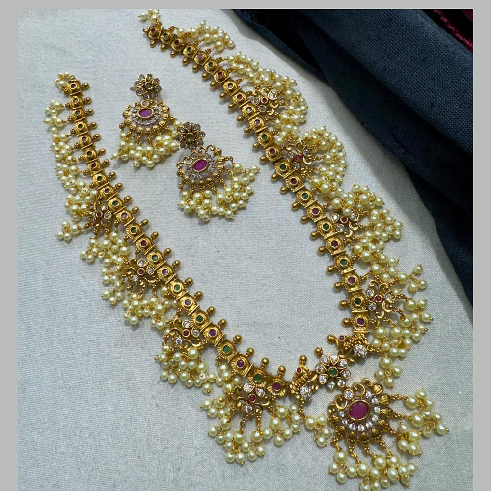 Kavita Art Gold Plated Austrian Stone Necklace Set