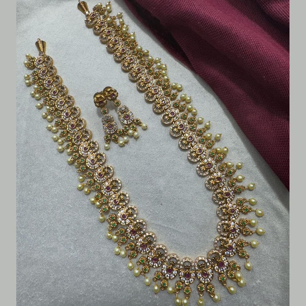 Kavita Art Gold Plated Austrian Stone Necklace Set