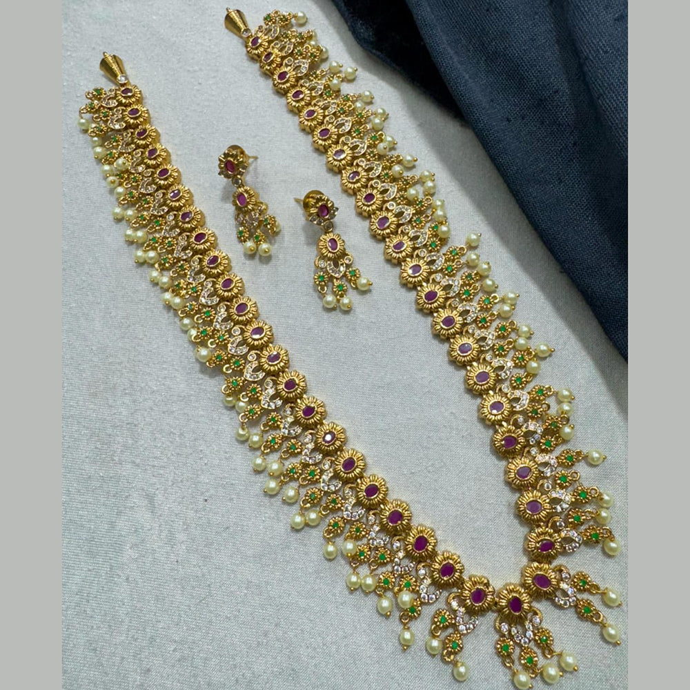 Kavita Art Gold Plated Austrian Stone Necklace Set