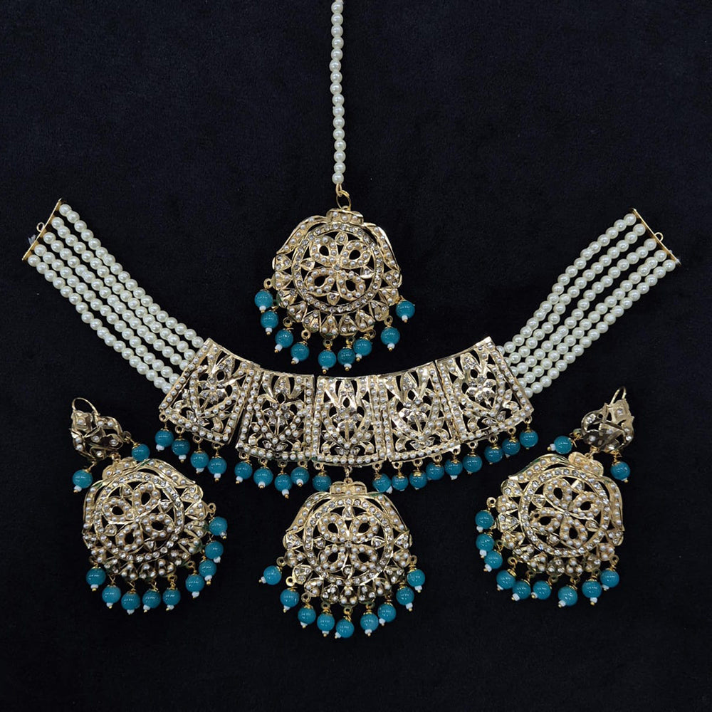 Kavita Art Gold Plated Pearl Necklace Set