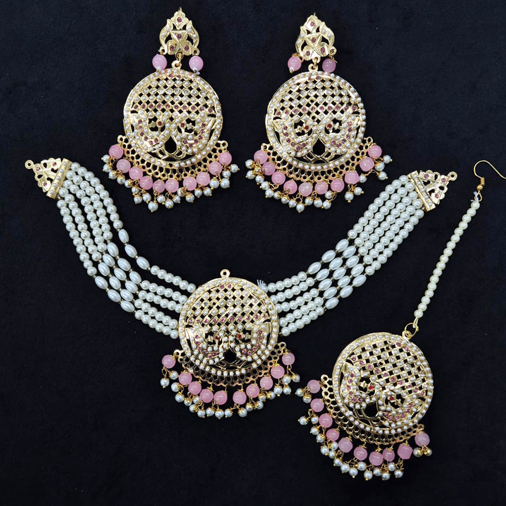 Kavita Art Gold Plated Pearl Necklace Set