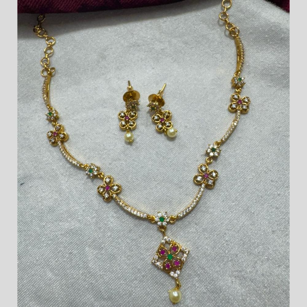 Kavita Art Gold Plated Austrian Stone Necklace Set