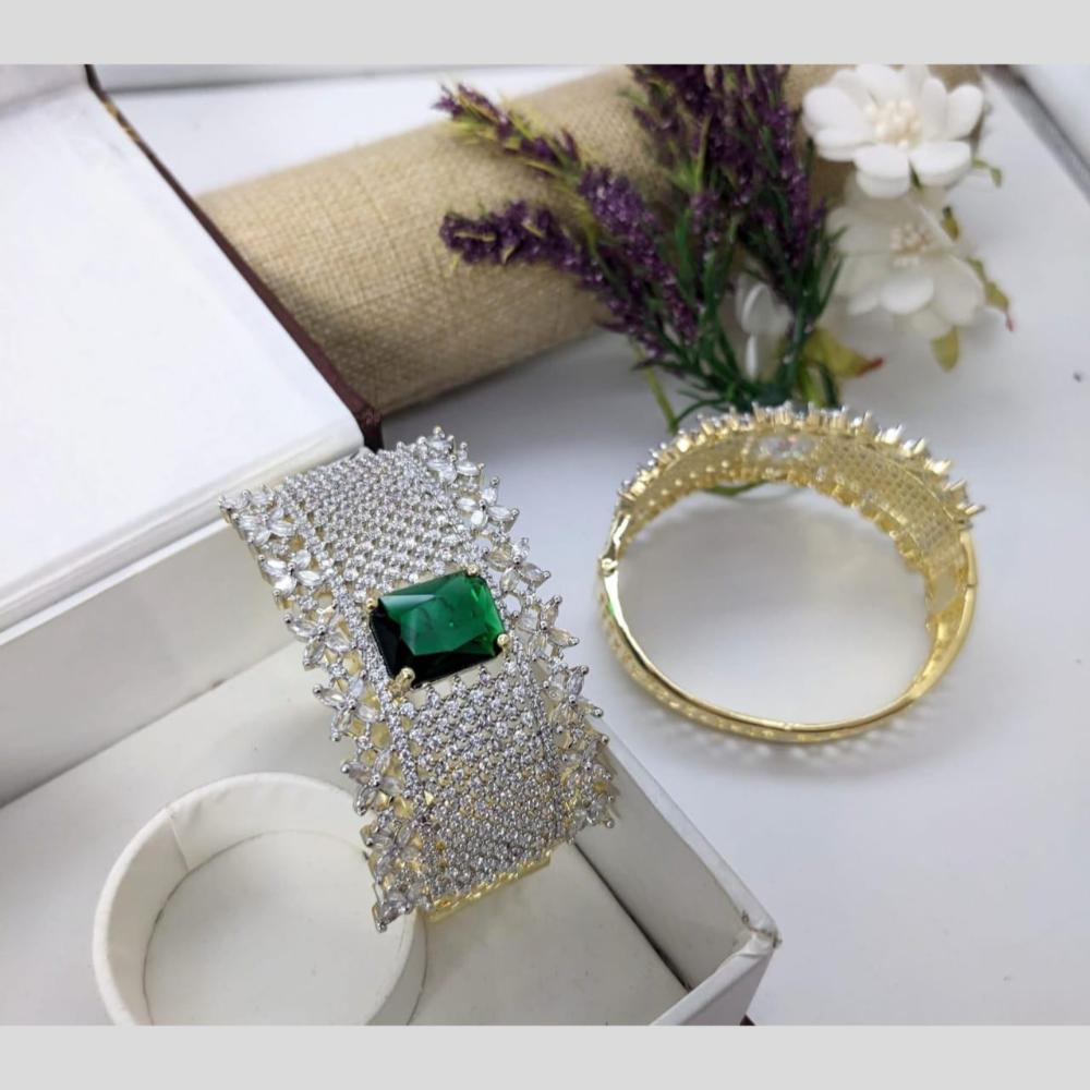 Kavita Art Gold Plated AD Openable Bracelet