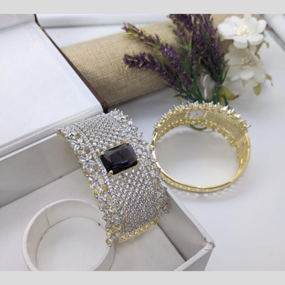 Kavita Art Gold Plated AD Openable Bracelet