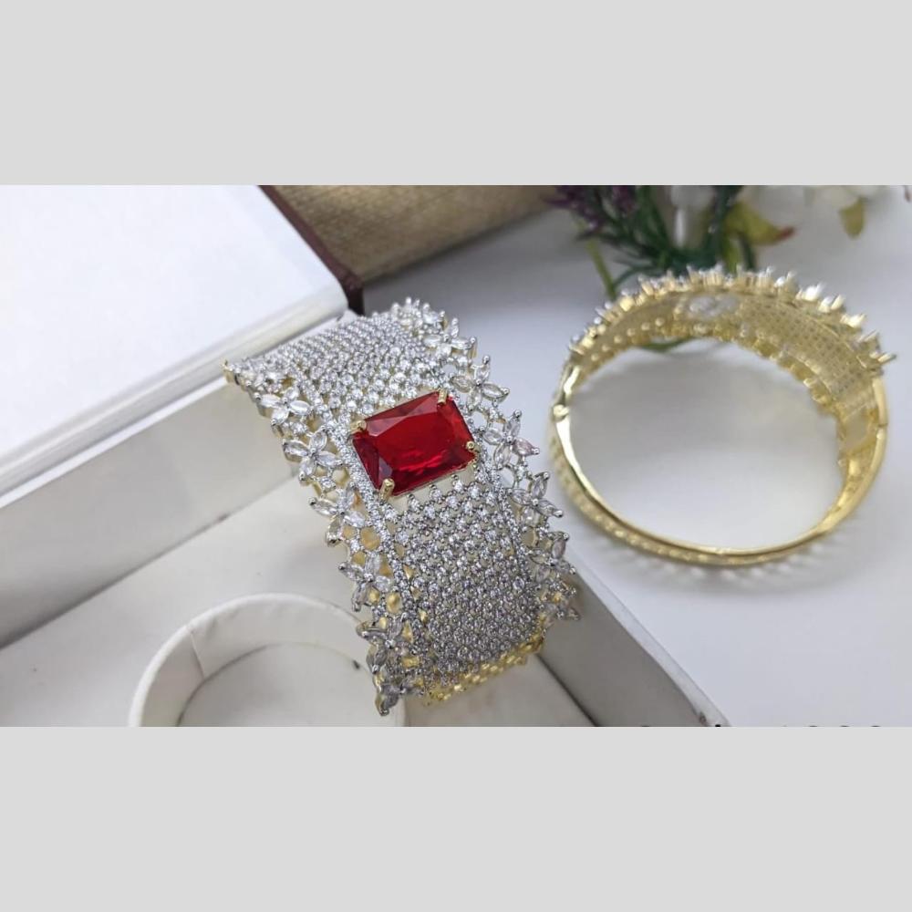 Kavita Art Gold Plated AD Openable Bracelet