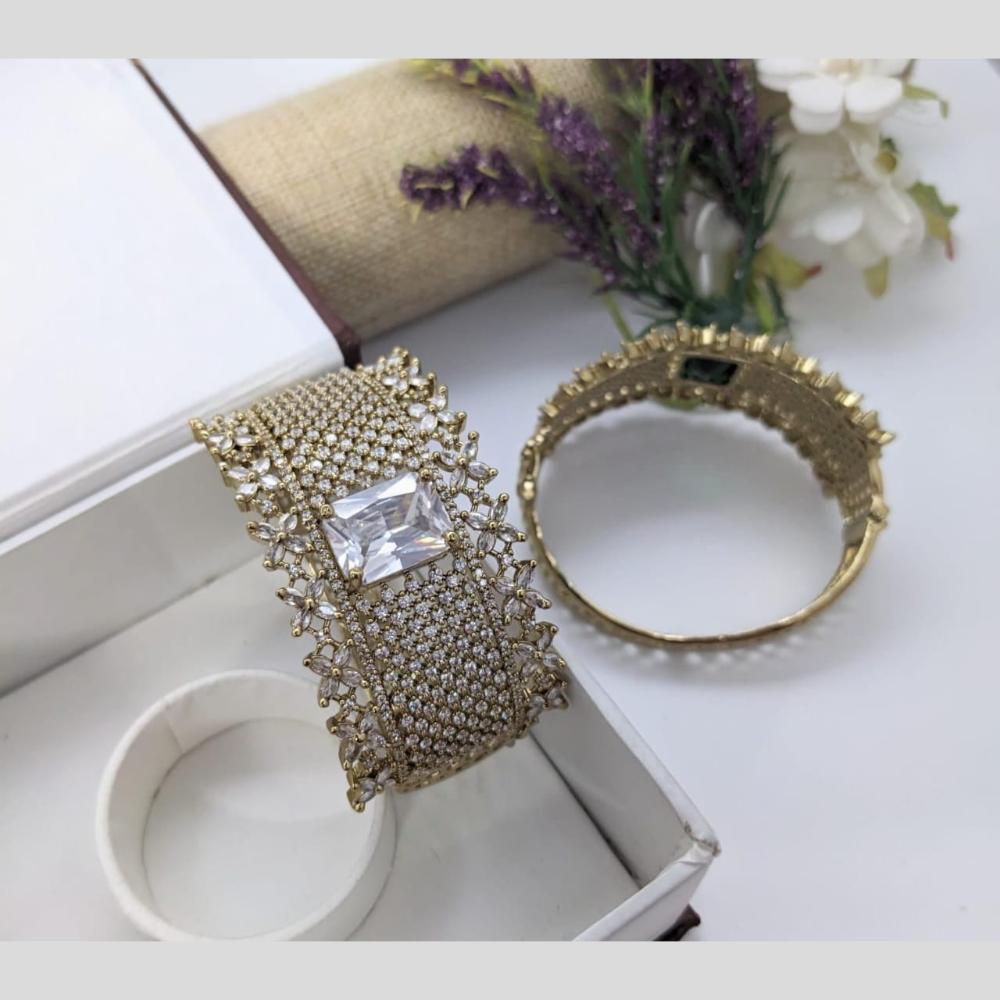 Kavita Art Gold Plated AD Openable Bracelet