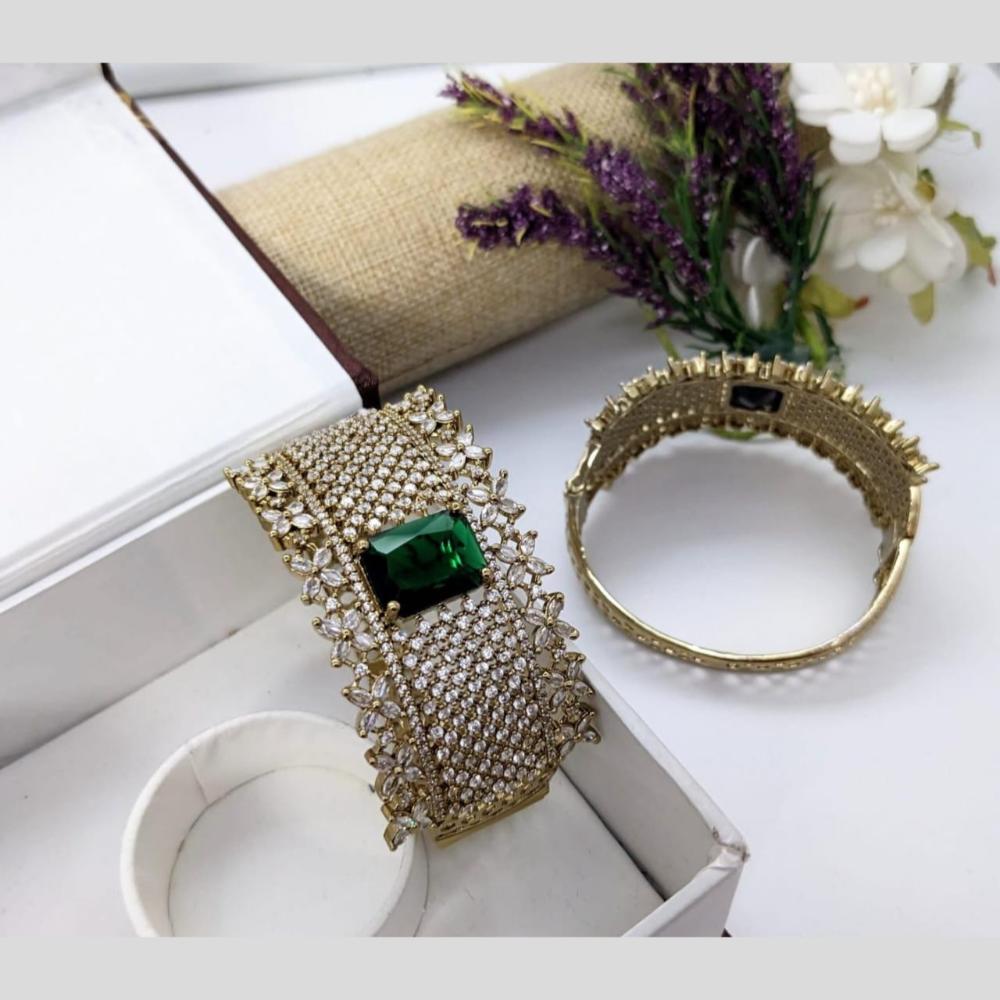 Kavita Art Gold Plated AD Openable Bracelet