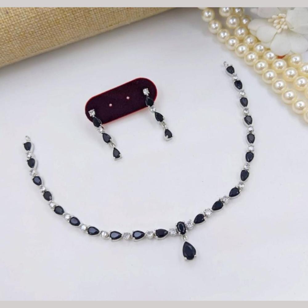 Kavita Art Premium American Diamond Necklace Set for Women