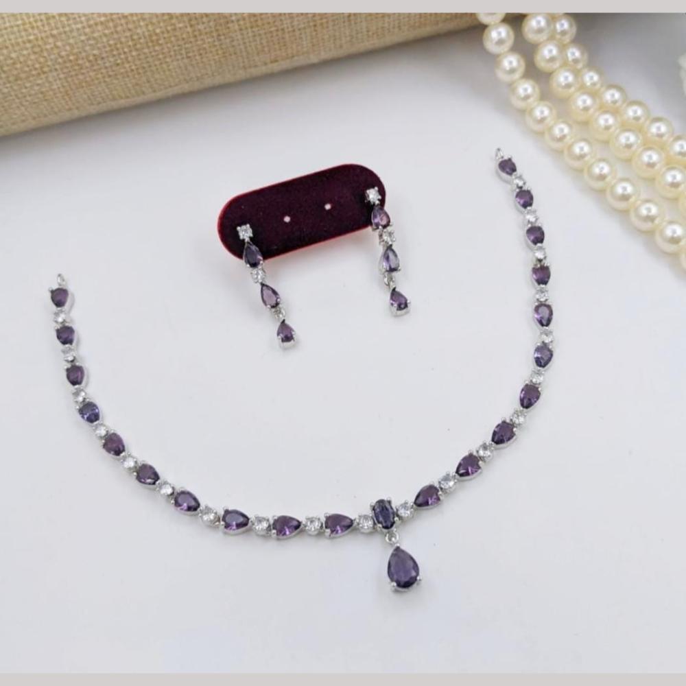 Kavita Art Premium American Diamond Necklace Set for Women