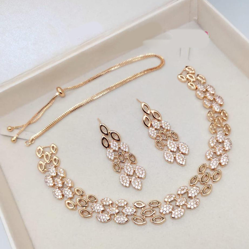 Kavita Art Gold Plated Austrian Stone Necklace Set