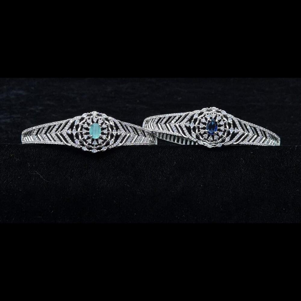 Kavita Art Silver Plated American Diamonds Bracelet